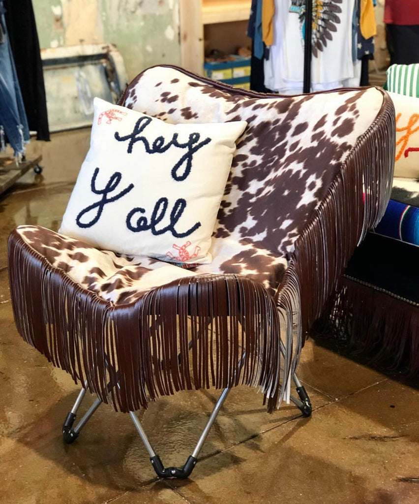 Chocolate Cowprint Folding Chair – Red Dirt Revivals